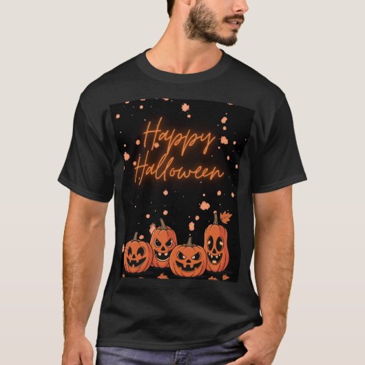 Happy Halloween Postcard T-Shirt (Vorderseite)