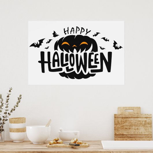 Happy Halloween Poster (Küche)
