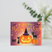 Happy Halloween Postkarte (Stehend Vorderseite)
