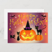 Happy Halloween Postkarte (Vorne/Hinten)