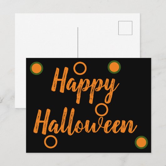 Happy Halloween Postkarte (Vorne/Hinten)