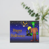 Happy Halloween Postkarte (Stehend Vorderseite)
