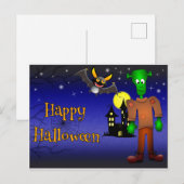 Happy Halloween Postkarte (Vorne/Hinten)