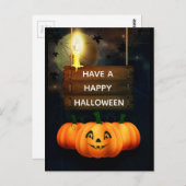 Happy Halloween Postkarte (Vorne/Hinten)