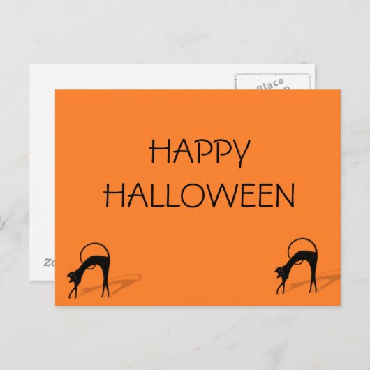 "HAPPY HALLOWEEN" Postkarte (Vorne/Hinten)