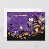 Happy Halloween Postkarte (Vorne/Hinten)