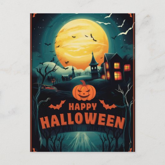 Happy Halloween Postkarte (Vorderseite)
