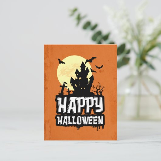Happy Halloween Postkarte (Stehend Vorderseite)