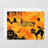 Happy Halloween Postkarte (Vorne/Hinten)