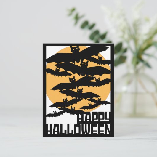 Happy Halloween Postkarte (Stehend Vorderseite)