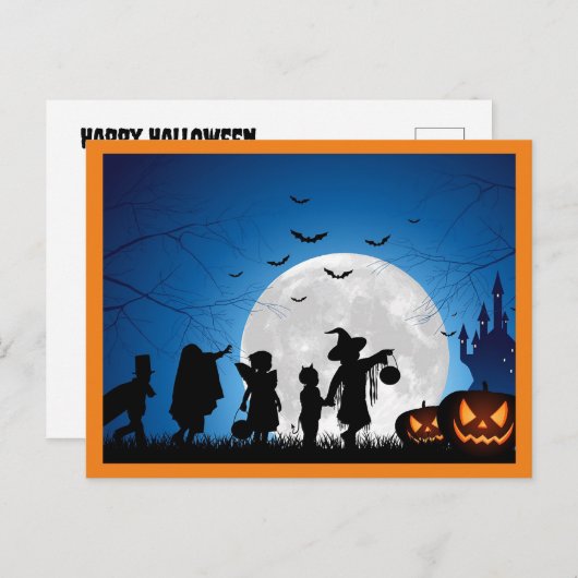 Happy Halloween Postkarte (Vorne/Hinten)