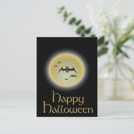 Happy Halloween Postkarte (Stehend Vorderseite)