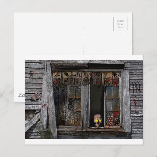Happy Halloween Postkarte (Vorne/Hinten)