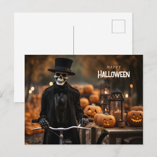 Happy Halloween Postkarte (Vorne/Hinten)