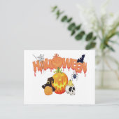 Happy Halloween Postkarte (Stehend Vorderseite)