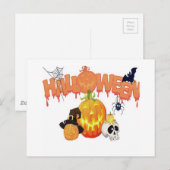 Happy Halloween Postkarte (Vorne/Hinten)