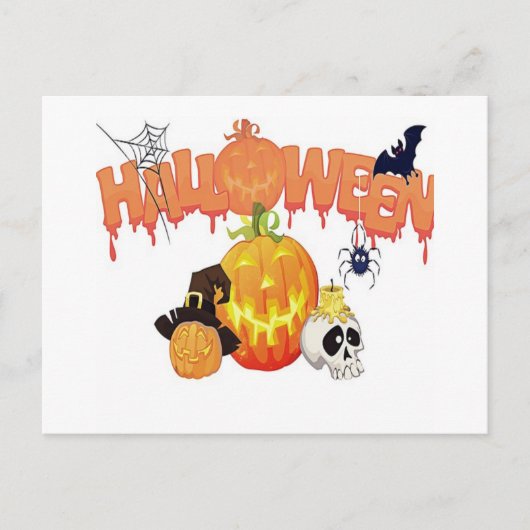 Happy Halloween Postkarte (Vorderseite)