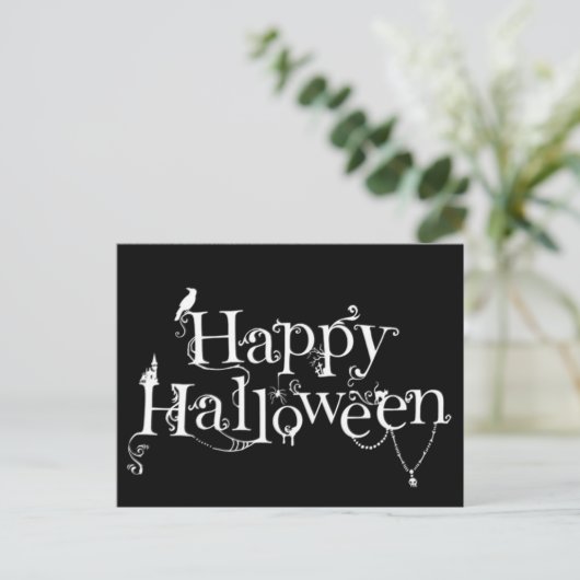 Happy Halloween Postkarte (Stehend Vorderseite)