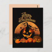 Happy Halloween Postkarte (Vorne/Hinten)