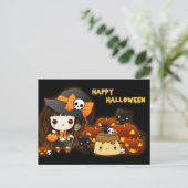 Happy Halloween Postkarte (Stehend Vorderseite)