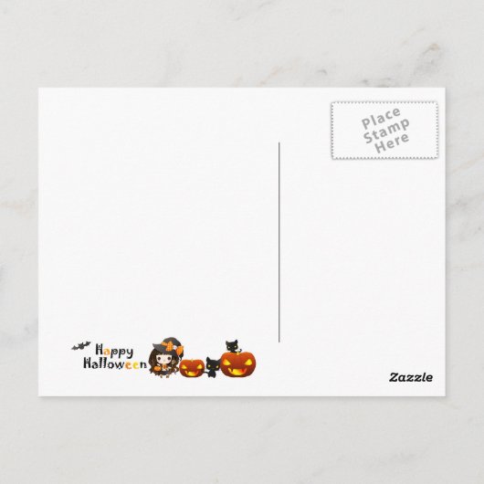 Happy Halloween Postkarte (Rückseite)