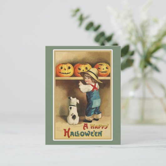 Happy Halloween Postkarte (Stehend Vorderseite)