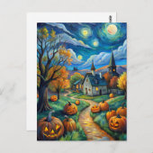 Happy Halloween Postkarte (Vorne/Hinten)