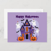 Happy Halloween Postkarte (Vorne/Hinten)