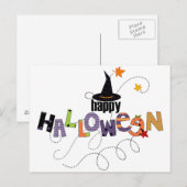 Happy Halloween Postkarte (Vorne/Hinten)