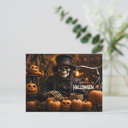 Happy Halloween Postkarte (Stehend Vorderseite)