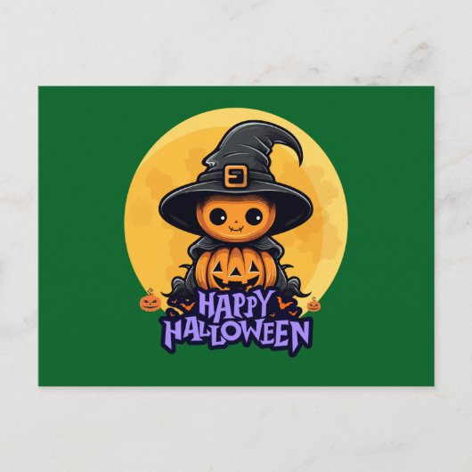 Happy Halloween Postkarte (Vorderseite)