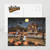 Happy Halloween Postkarte (Vorne/Hinten)