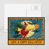 Happy Halloween Postkarte (Vorne/Hinten)