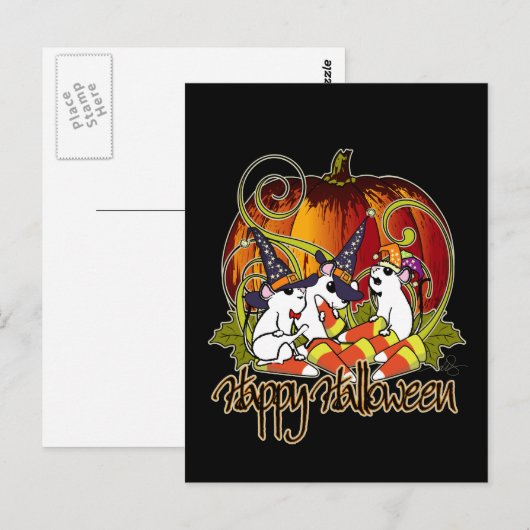 Happy Halloween Postkarte (Vorne/Hinten)
