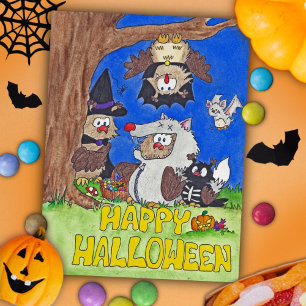 HAPPY HALLOWEEN Postkarte von Nicole Janes