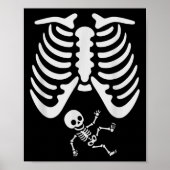 Happy Halloween Pregnant Baby Skeleton Spooky Seas Poster (Vorne)