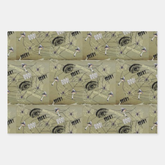 Happy Halloween Psychedelic Mushroom Muster Geschenkpapier Set (Vorderseite 2)