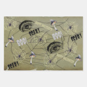 Happy Halloween Psychedelic Mushroom Muster Geschenkpapier Set (Vorderseite)