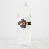 Happy Halloween Pumpkin 1. Geburtstag Wasserflaschenetikett (Vorderseite)