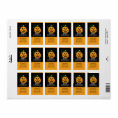 Happy Halloween Pumpkin Address Label Adressaufkleber (Vorne)