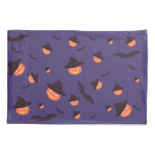Happy Halloween Pumpkin and Bats Pillow Case Kissenbezug (Rückseite)
