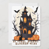 Happy Halloween Pumpkin Artwork Einladung (Rückseite)