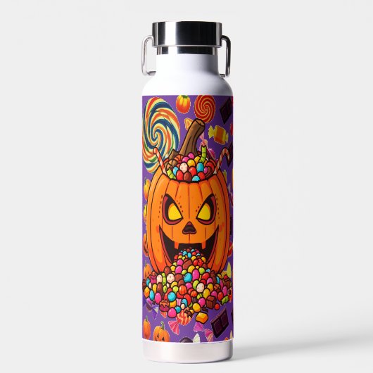 Happy Halloween Pumpkin Artwork Trinkflasche (Vorne)