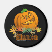 Happy Halloween Pumpkin auf Black Magnet (Vorne)