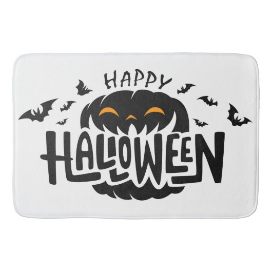 Happy Halloween Pumpkin Badematte (Vorderseite)