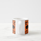 Happy Halloween Pumpkin Bat Minimal Espressotasse (Rückseite)