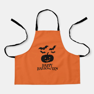 Happy Halloween Pumpkin Bat Minimal Schürze