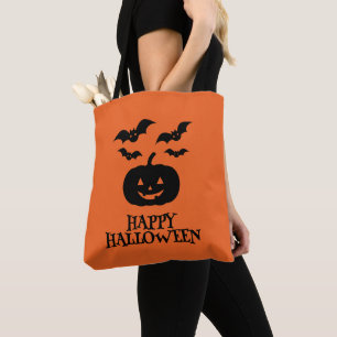 Happy Halloween Pumpkin Bat Minimal Tasche
