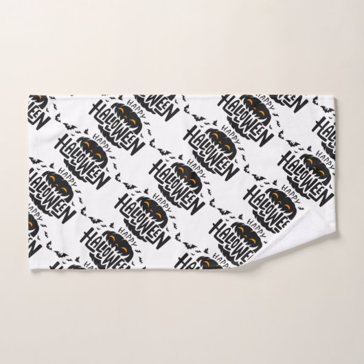 Happy Halloween Pumpkin Bath Handtuch Set (Handtuch)