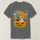 Happy Halloween Pumpkin Beagle Hund Hexenhut Niedl T-Shirt (Design vorne)